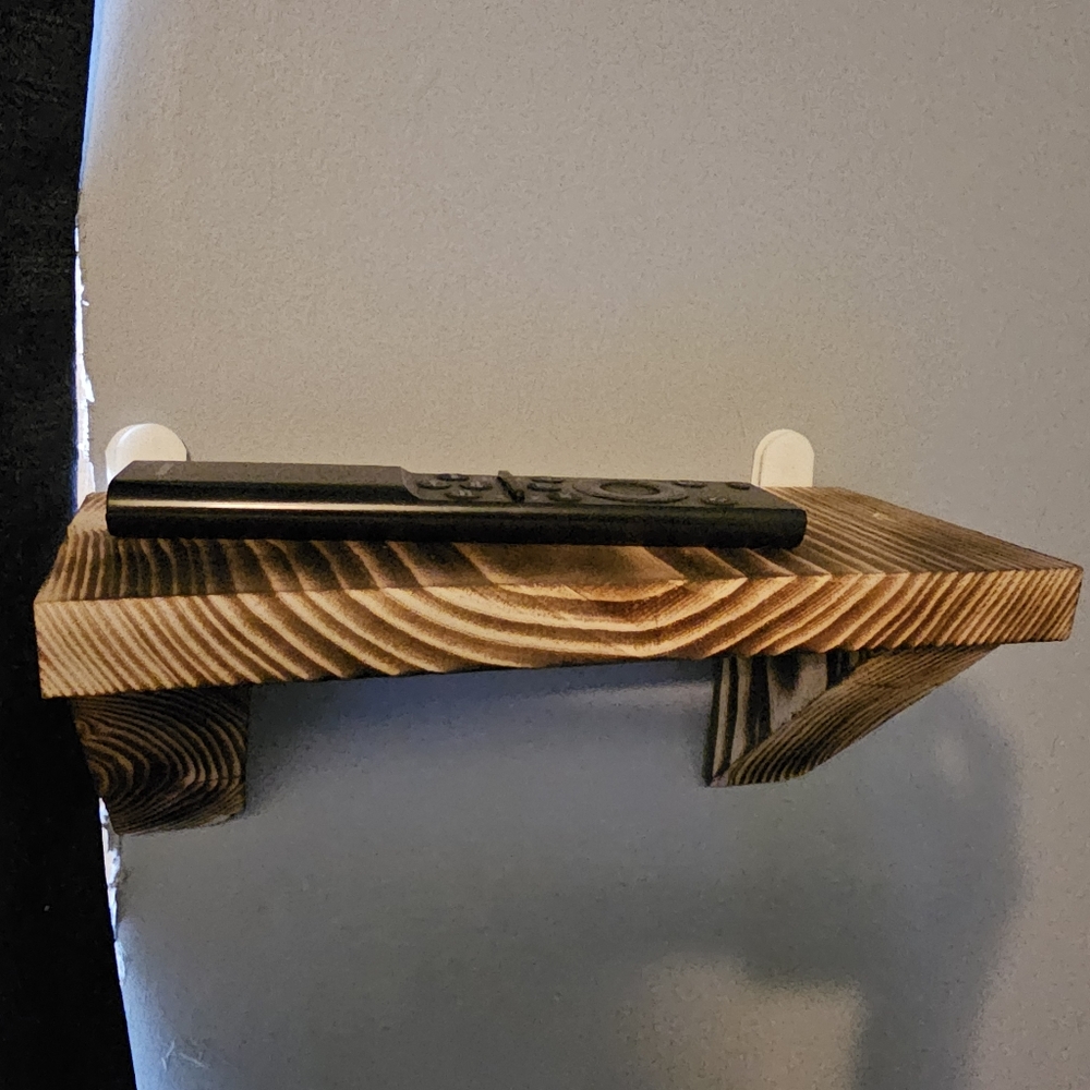 Rustic Brown Wooden Wall Shelf